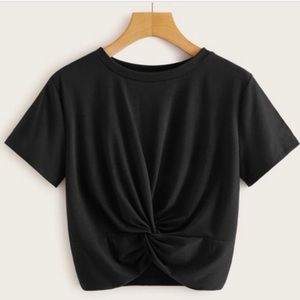 Black Soft Crop Top